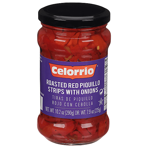 Celorrio Roasted Red Piquillo Strips with Onions 10.5oz