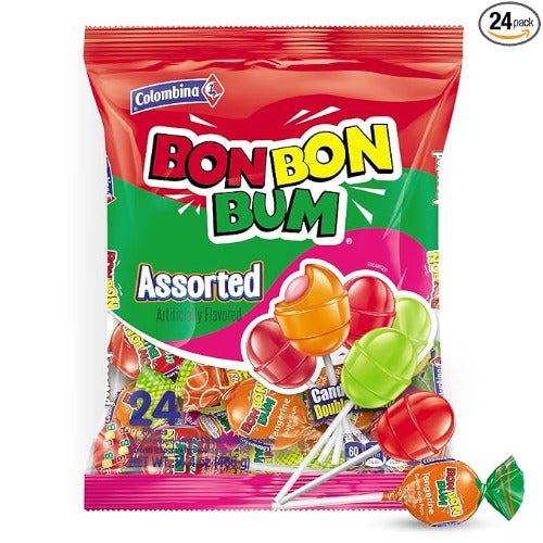 Colombina Bon Bon Bum Sabores Surtidos - Assorted Flavored Lollipops