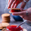 Maria cuetara cookie (galletas Maria) with strawberry jam