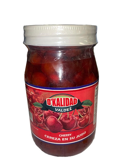 D'kalidad Valdez Cerezas en su jugo 20 oz.