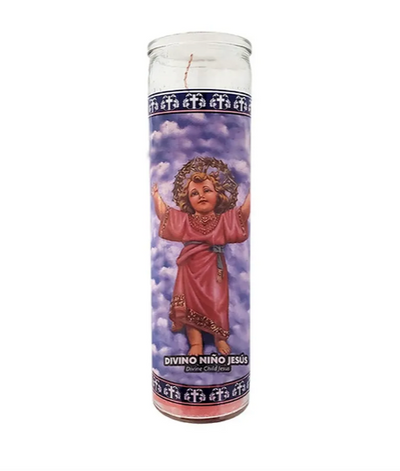 Goya Divino Niño Jesus - Divine Child Jesus Glass Prayer Candle 