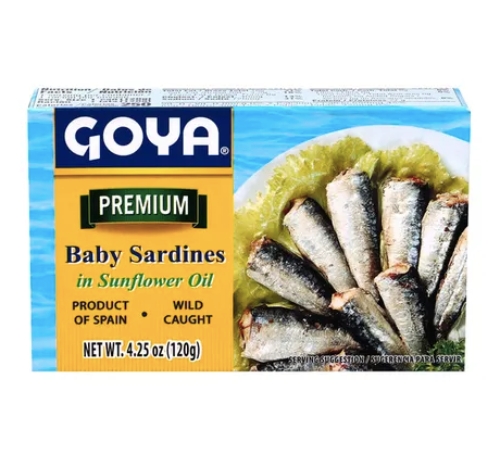 Goya Sardinillas en Aceite de Girasol - Baby Sardines in Sunflower Oil