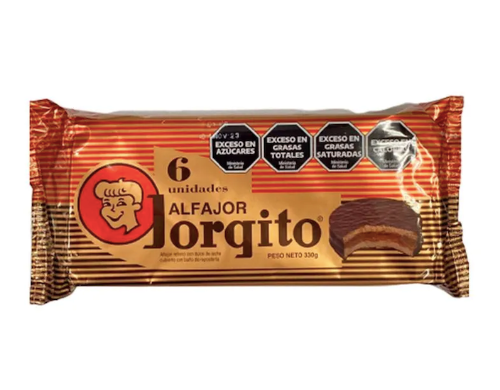 Alfajor Jorgito Filled with Milk Caramel and Chocolate Coating 