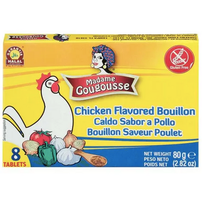 Madame Gougousse Caldo Sabor a Pollo Bouillon - Chicken Flavored Bouillon Cubes
