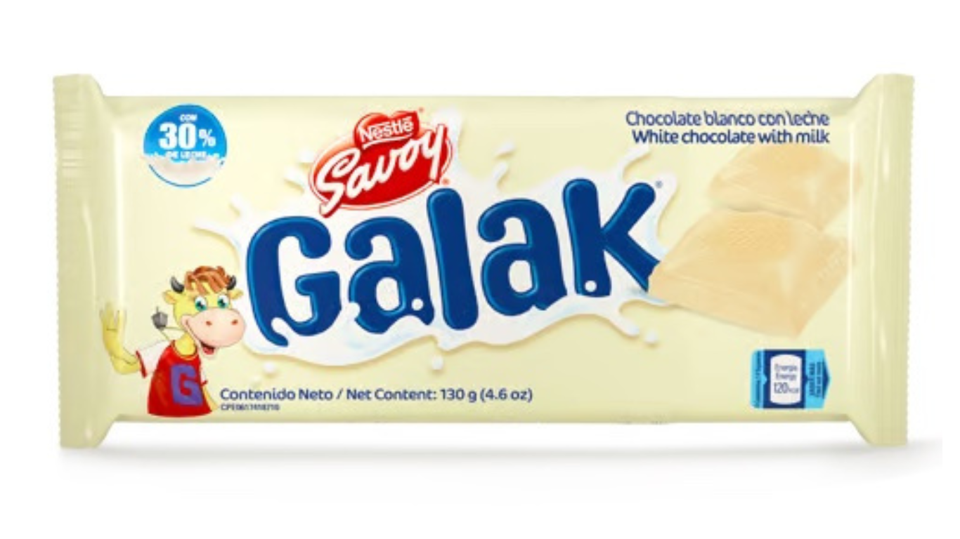 Nestle Savoy Galak White Chocolate Net Wt 130g