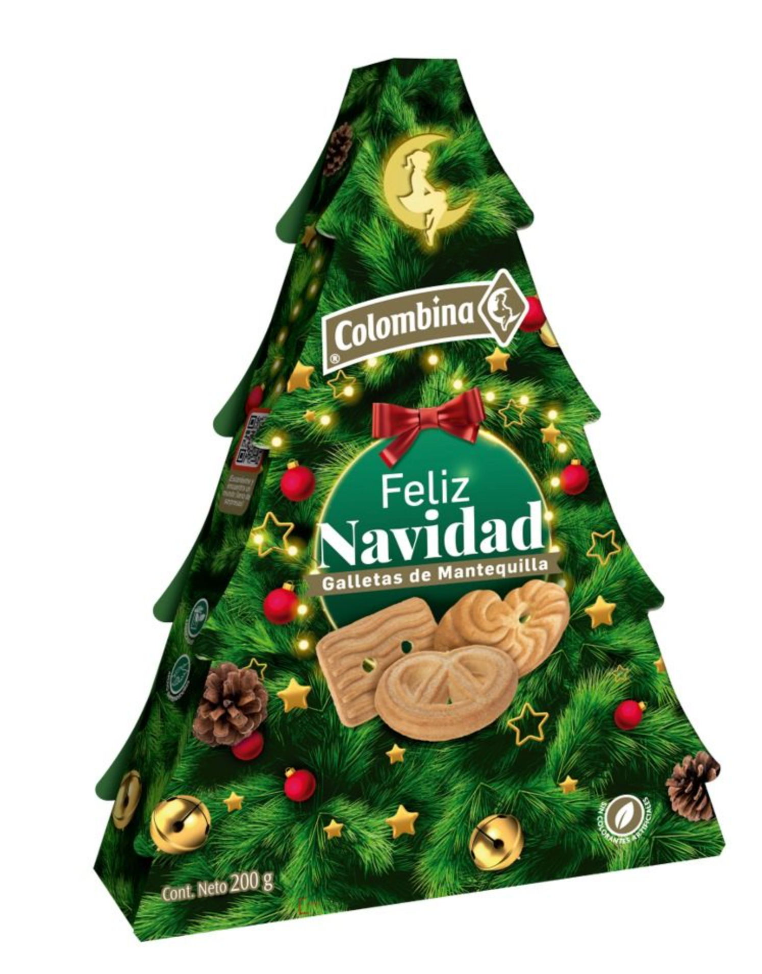 Colombina Feliz Navidad Galletas de Mantequilla (Butter Cookies) 7.05 oz