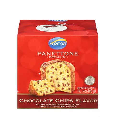 Arcor Panettone Chocolate Chips Flavor - Pan Dulce con Chocolate Chips 400 gr