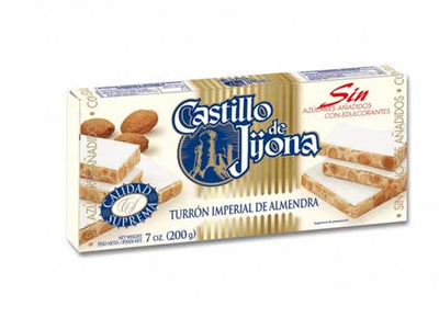 Castillo de Jijona Turrón Imperial de Almendras Sin Azucares Anadidos Calidad Suprema 7 oz.