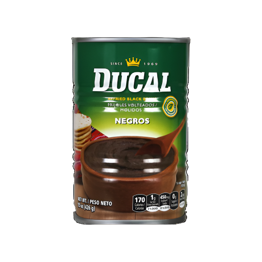 Ducal Negros - Refried Black Beans 15 oz