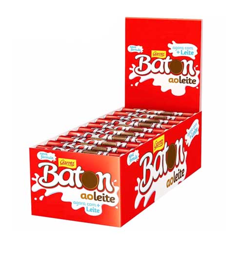 Baton Al Leite Garoto Milk Chocolate Bars