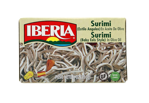 Iberia Surimi (Baby Eels Style) in Olive Oil 4 oz.