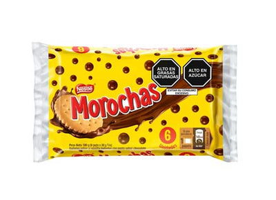 Morochas Galletas de Vainilla con Sabor Chocolate 6-pack 180 grs.