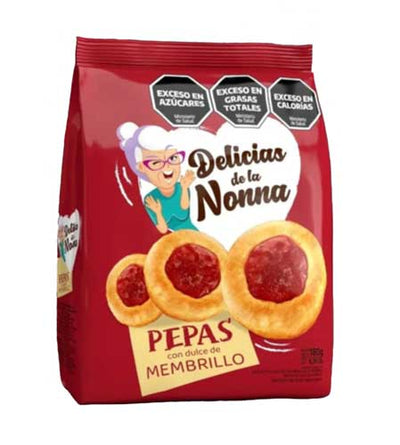 Delicias de la Nonna Pepas con dulce de Membrillo Net Wt 12.35 oz