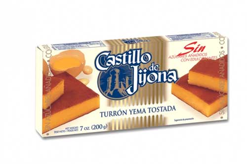 Castillo de Jijona Turron de Yema Tostada Sin Azucares Anadidos Calidad Suprema 7 oz