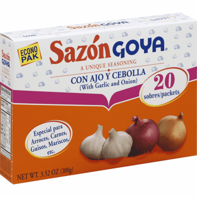 Goya Sazon con Ajo y Cebolla Econo Pack 3.52 Oz